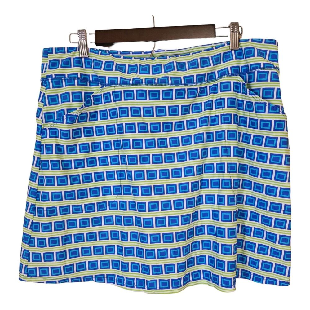 NWT Southwind Apparel Skort XXL Cool Traffic Blue Pockets Made in USA UPF 50